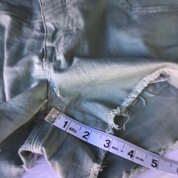 Army Green Cutoff Shorts - Picture 6 of 7